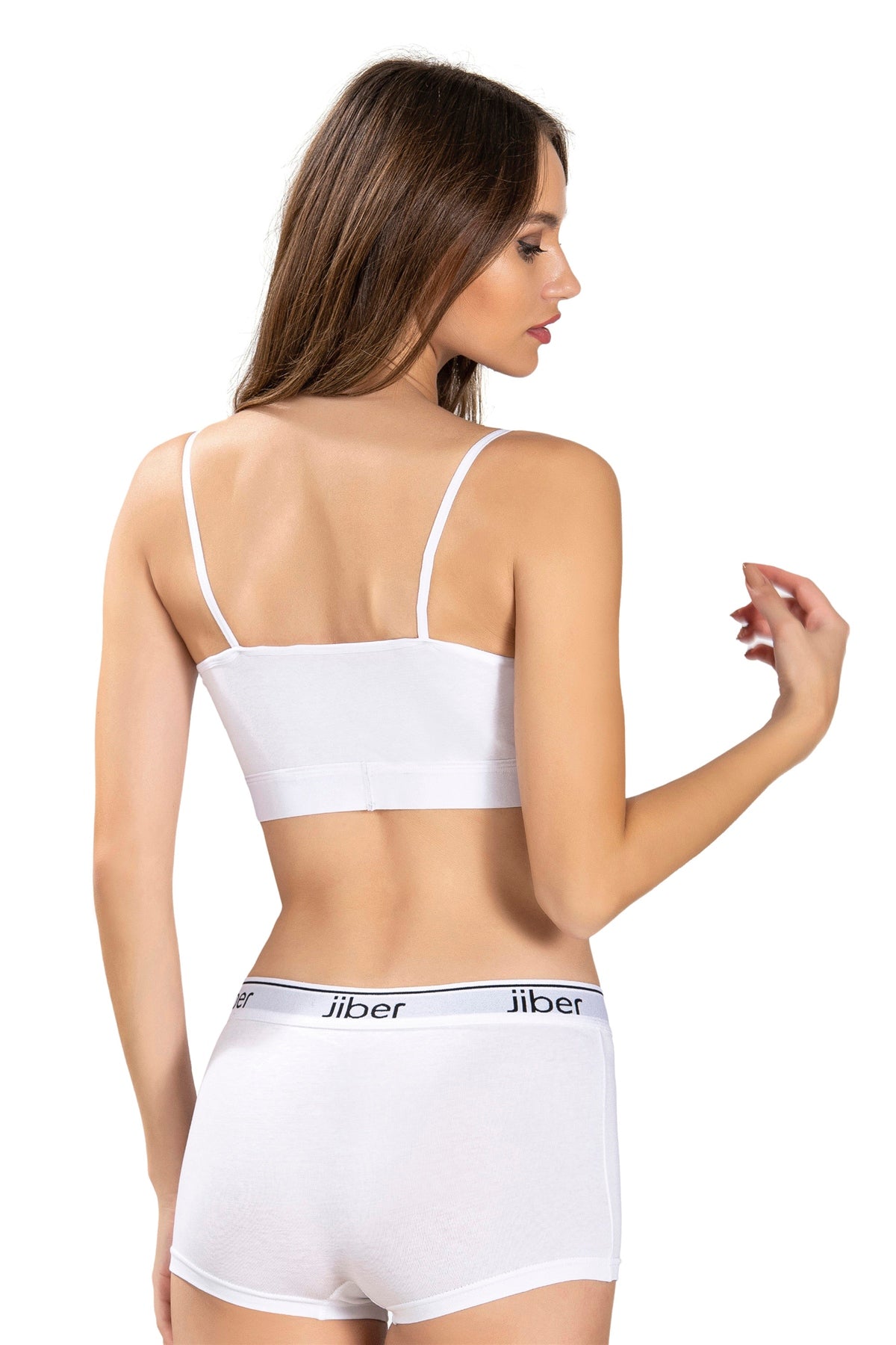 Топ с брендированной резинкой 651 white