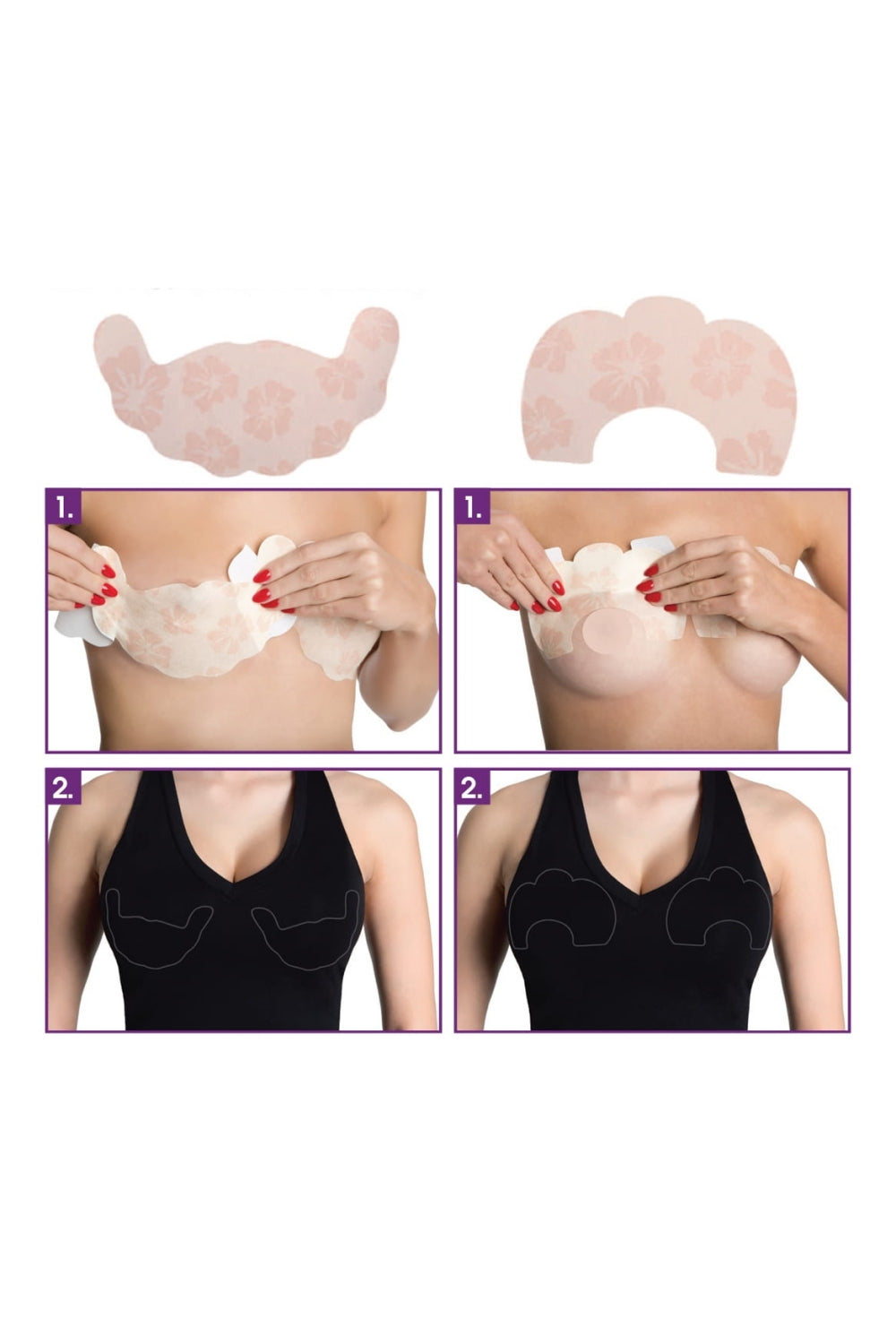 Наклейки на грудь PS-01 Push-Up (2 пары)