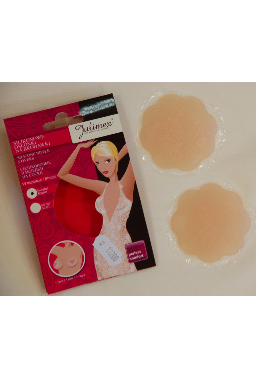 Силиконовые наклейки на грудь в виде цветов PS-05