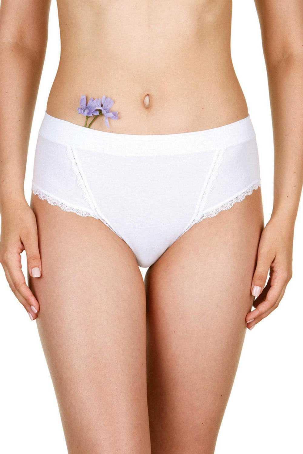 Трусики слип с кружевом LPC 140 white (2 шт.)