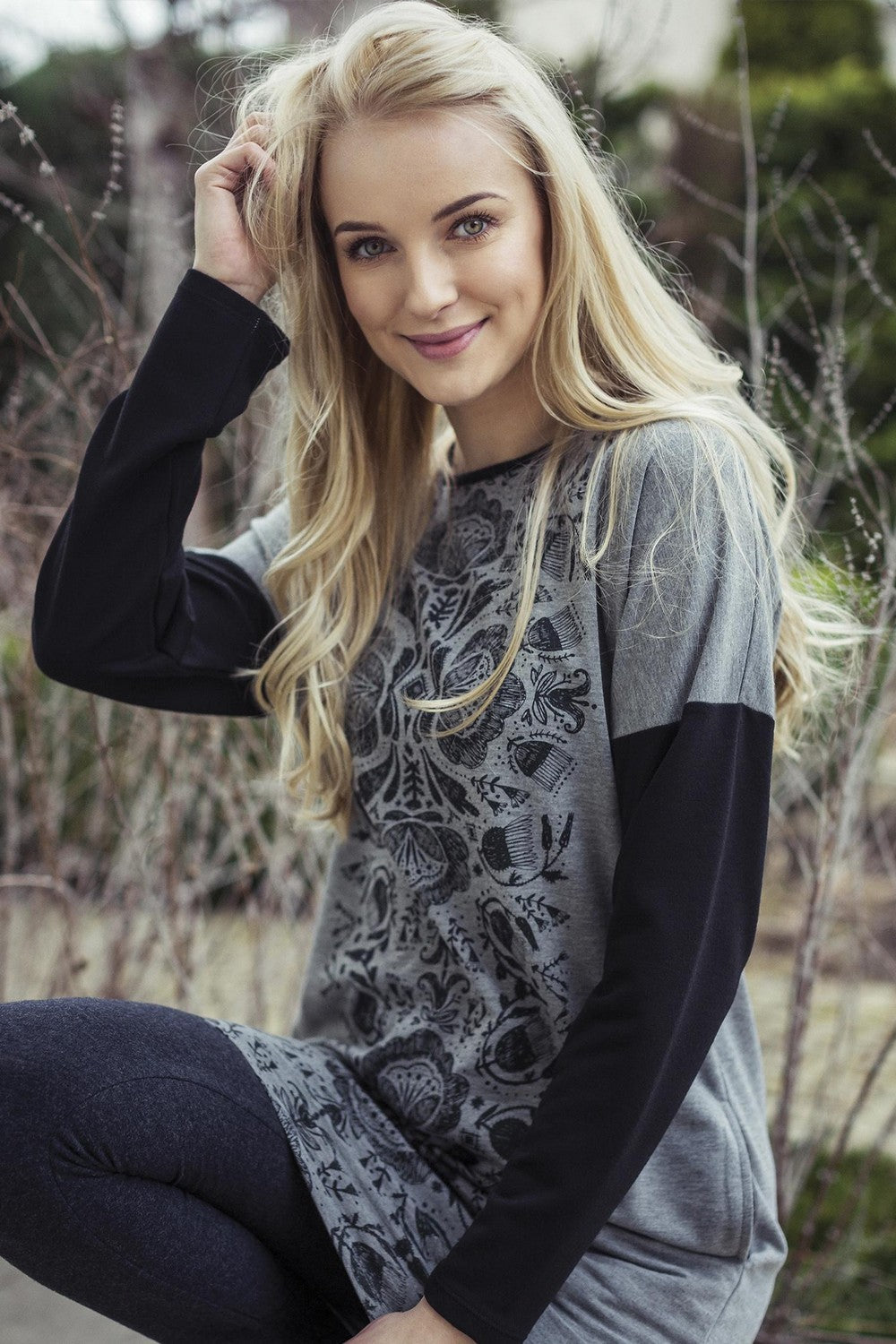 Домашнее платье с орнаментом LHD 570 B8