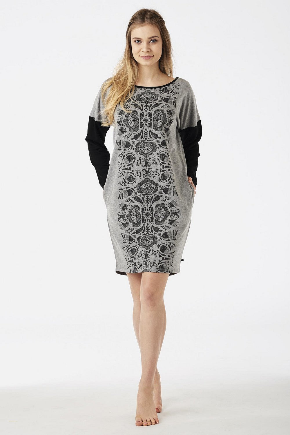 Домашнее платье с орнаментом LHD 570 B8