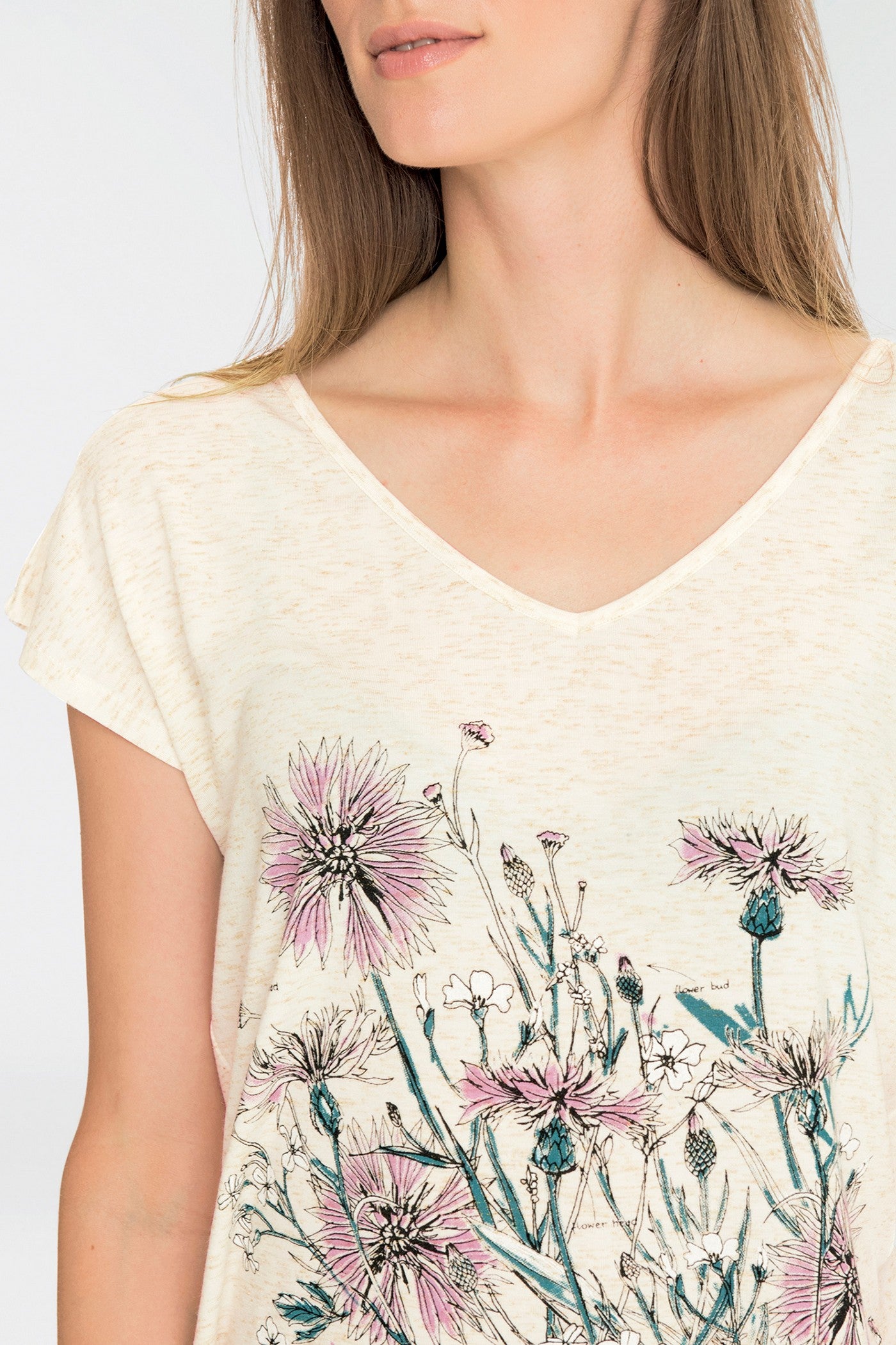 Пижама из вискозы с цветами LHS 520 A19