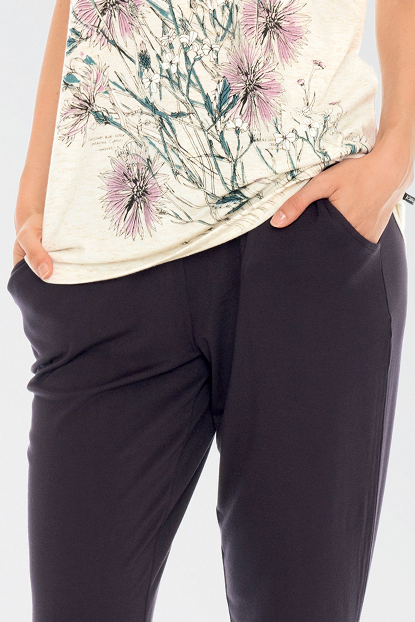 Пижама из вискозы с цветами LHS 520 A19