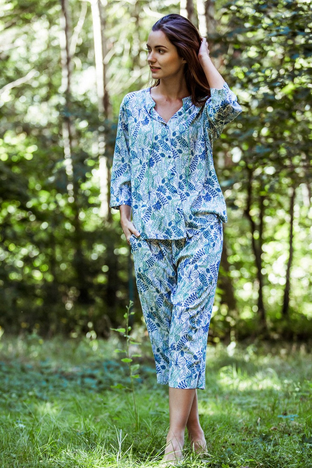 Пижама из вискозы с бриджами LHS 532 A8