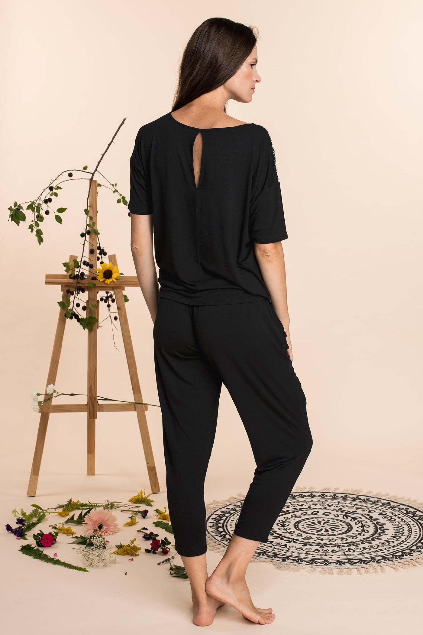 Комплект з віскози з укороченими штанами LHS 930 A20