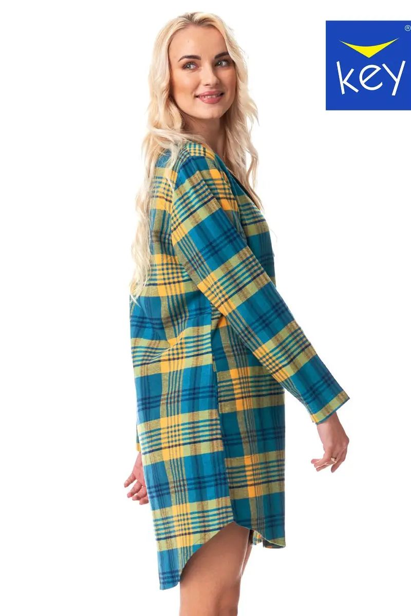 Фланелевая ночная рубашка с длинным рукавом LND 407 B23