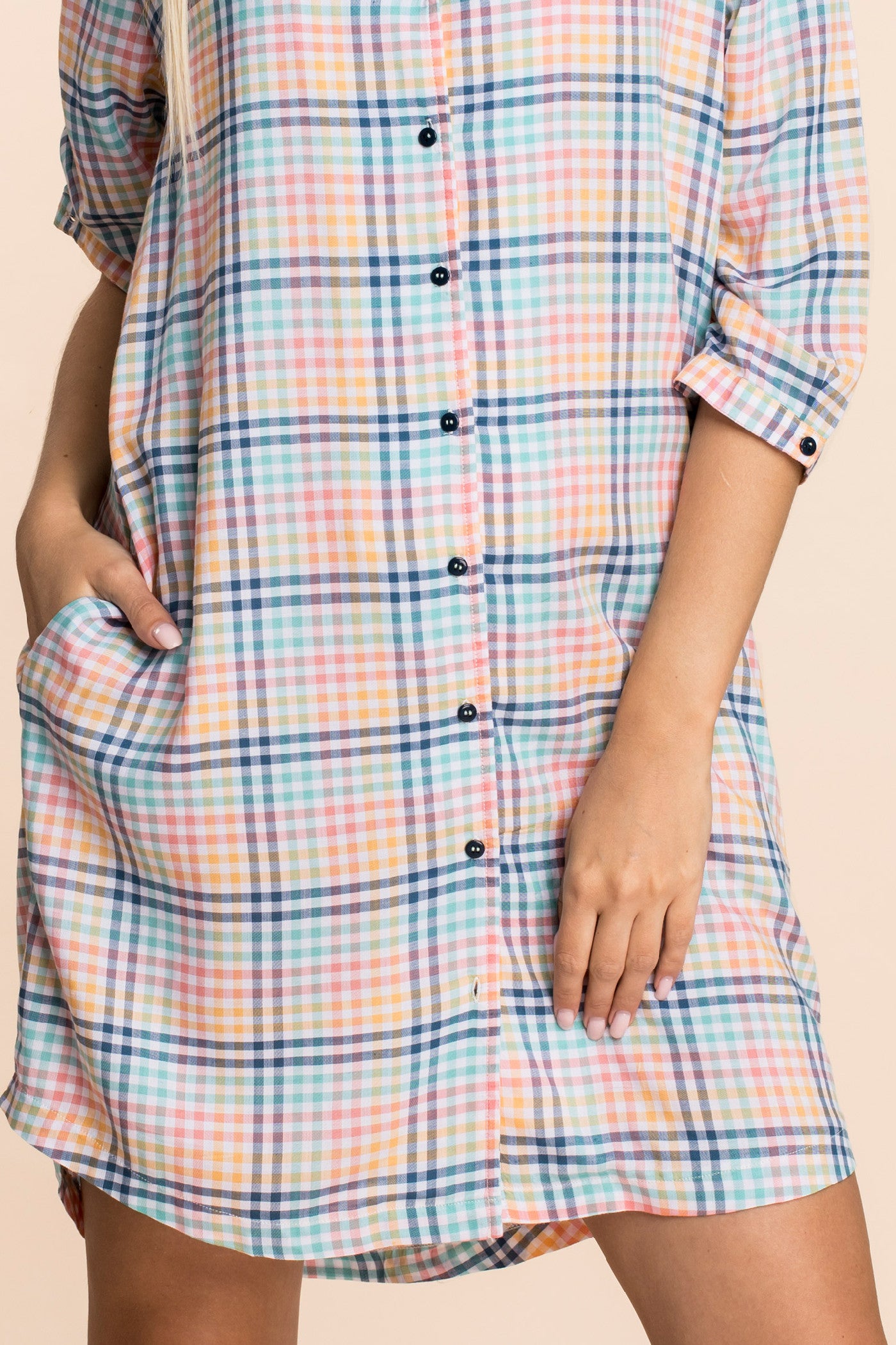 Рубашка из вискозы в клетку LND 460 A20