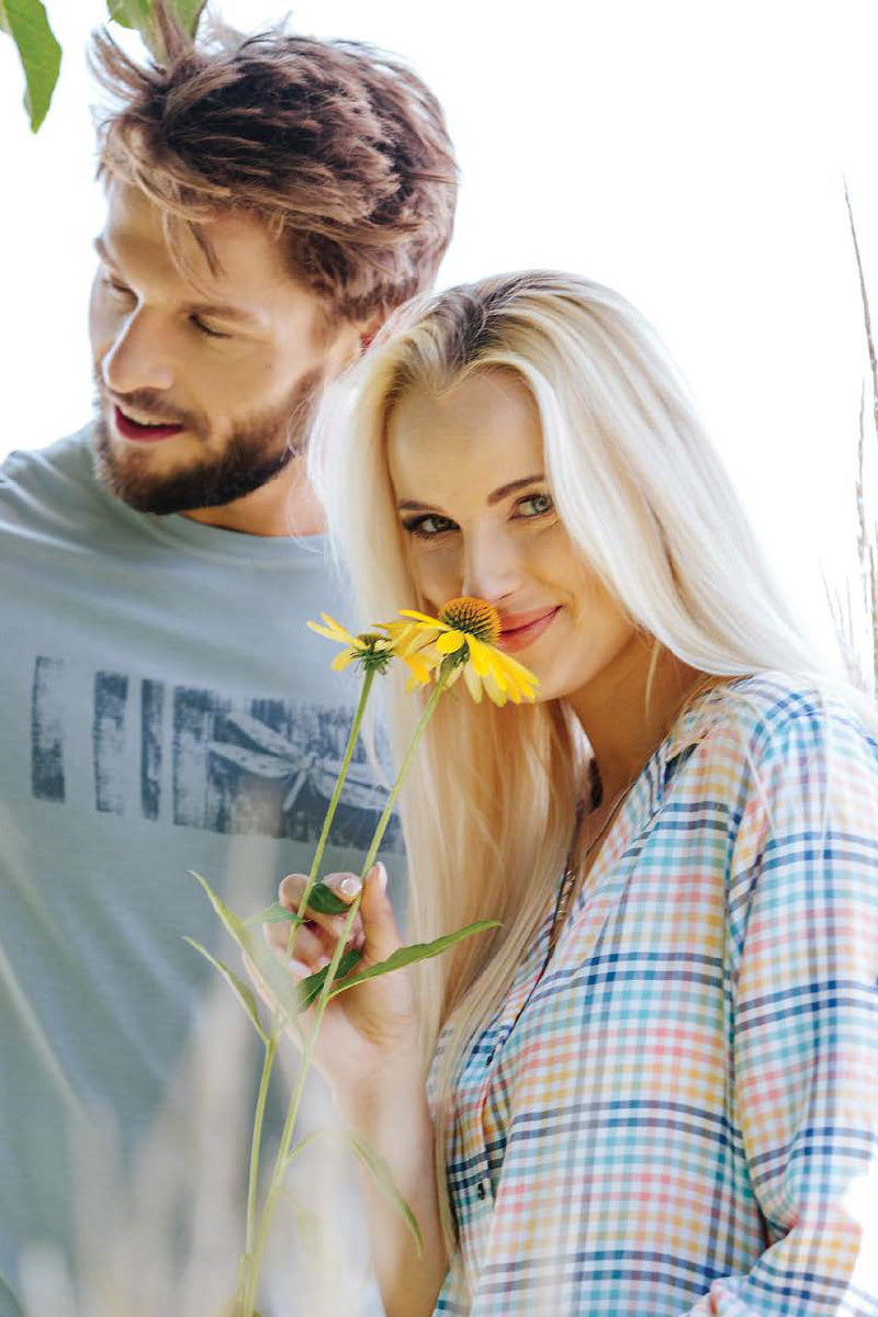 Рубашка из вискозы в клетку LND 460 A20