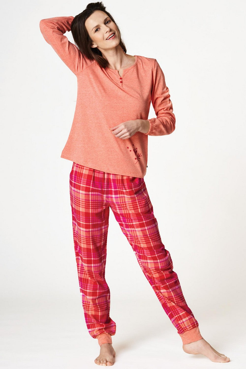 Хлопковая пижама с брюками LNS 434 B22