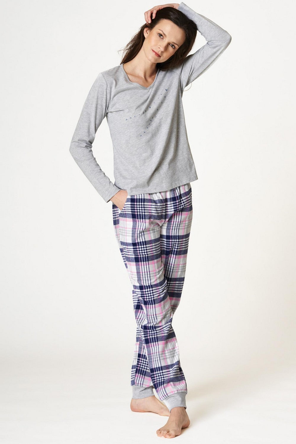 Хлопковая пижама с принтом LNS 446 B22