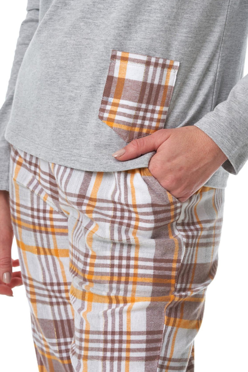 Бавовняна піжама зі штанами LNS 458 B23