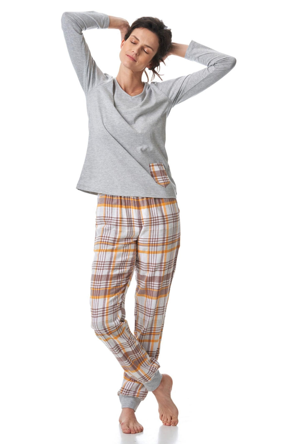 Хлопковая пижама с брюками LNS 458 B23