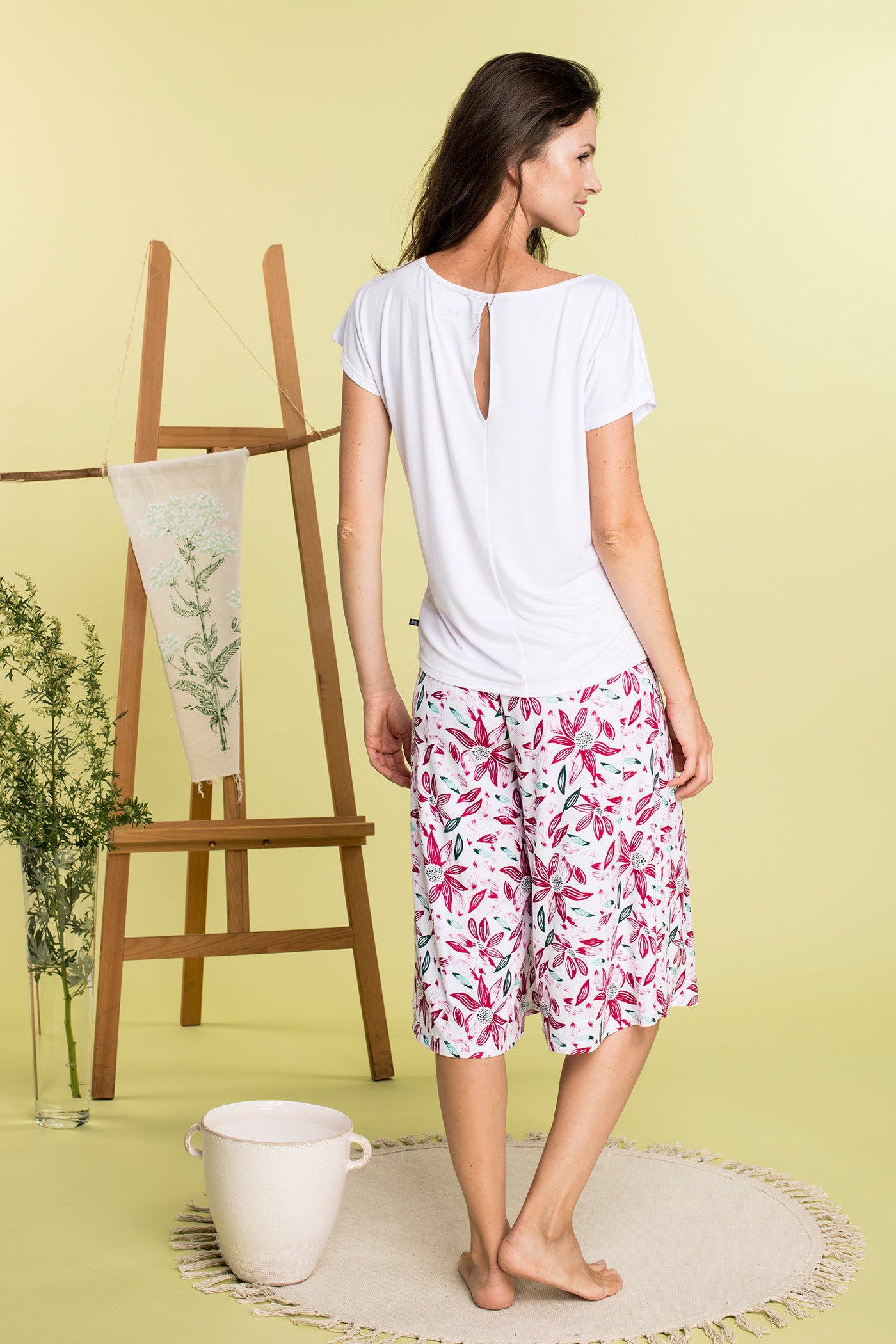 Трикотажна піжама з квітами LNS 505 2 A20