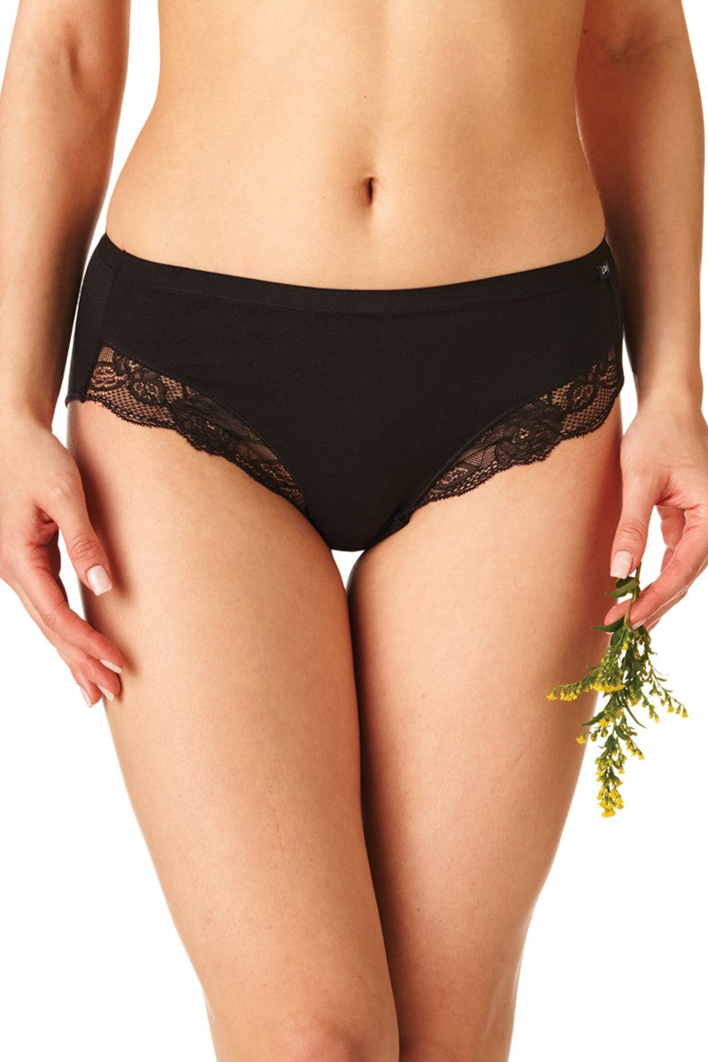 Трусики слип с кружевом LPC 141 black (2 шт.)