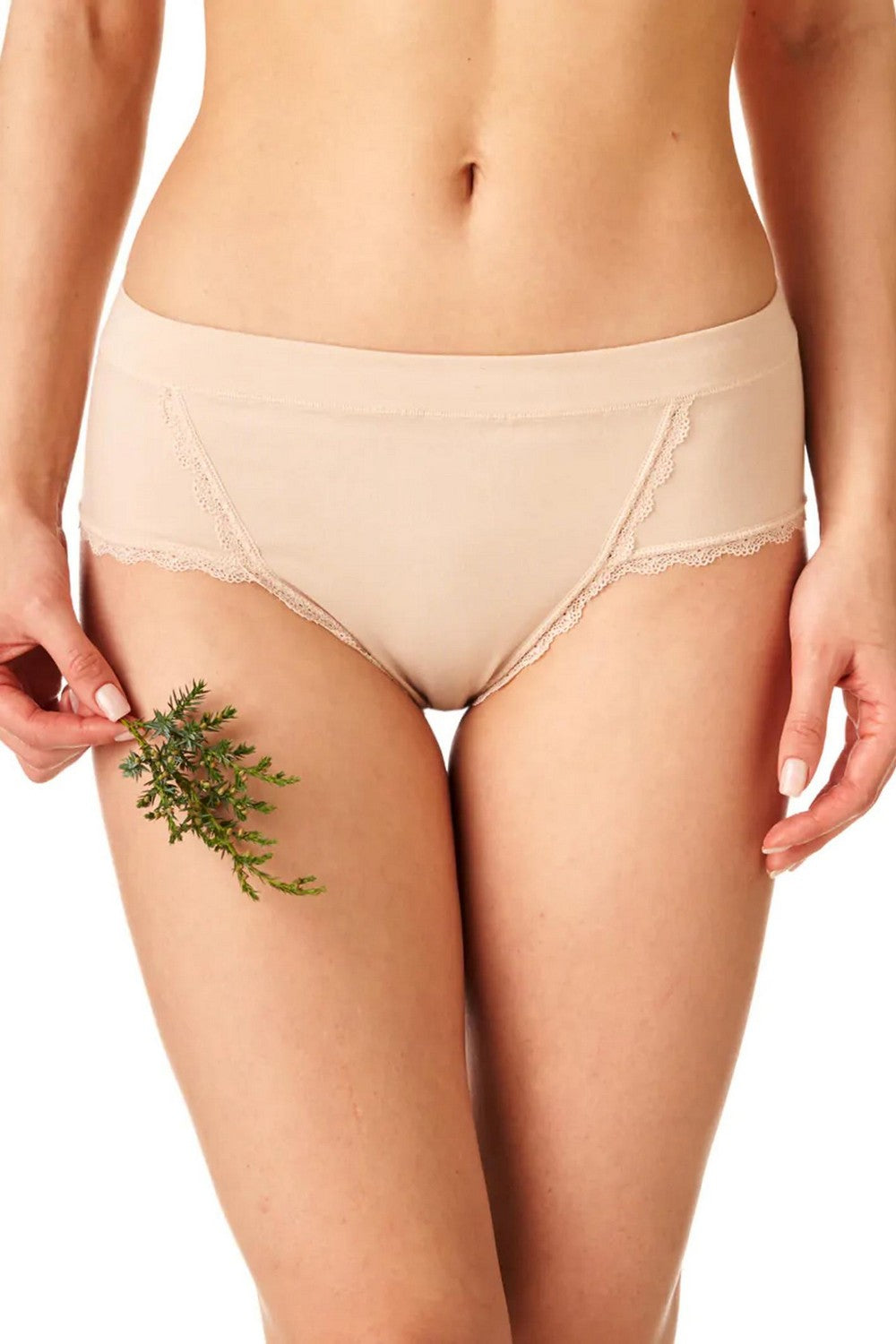 Трусики слип с кружевом LPC 140 beige (2 шт.)