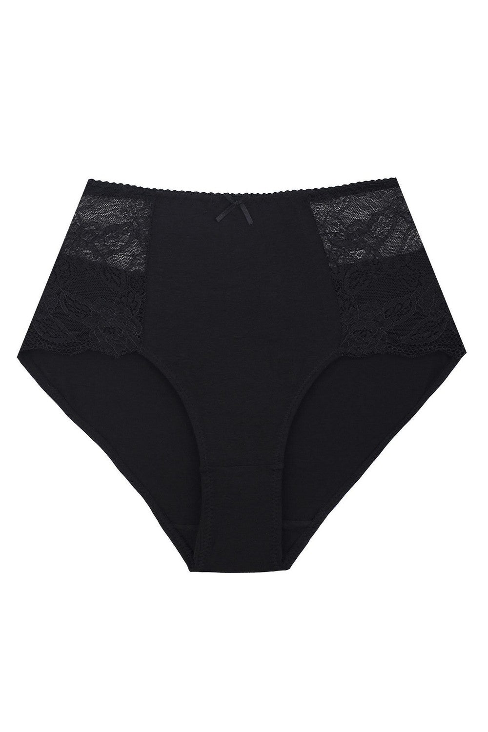 Высокие трусики слип из хлопка LPF 280 black (2 шт.)