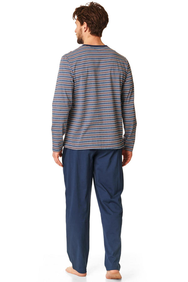 Мужская пижама из хлопка MNS 384 B23 blue