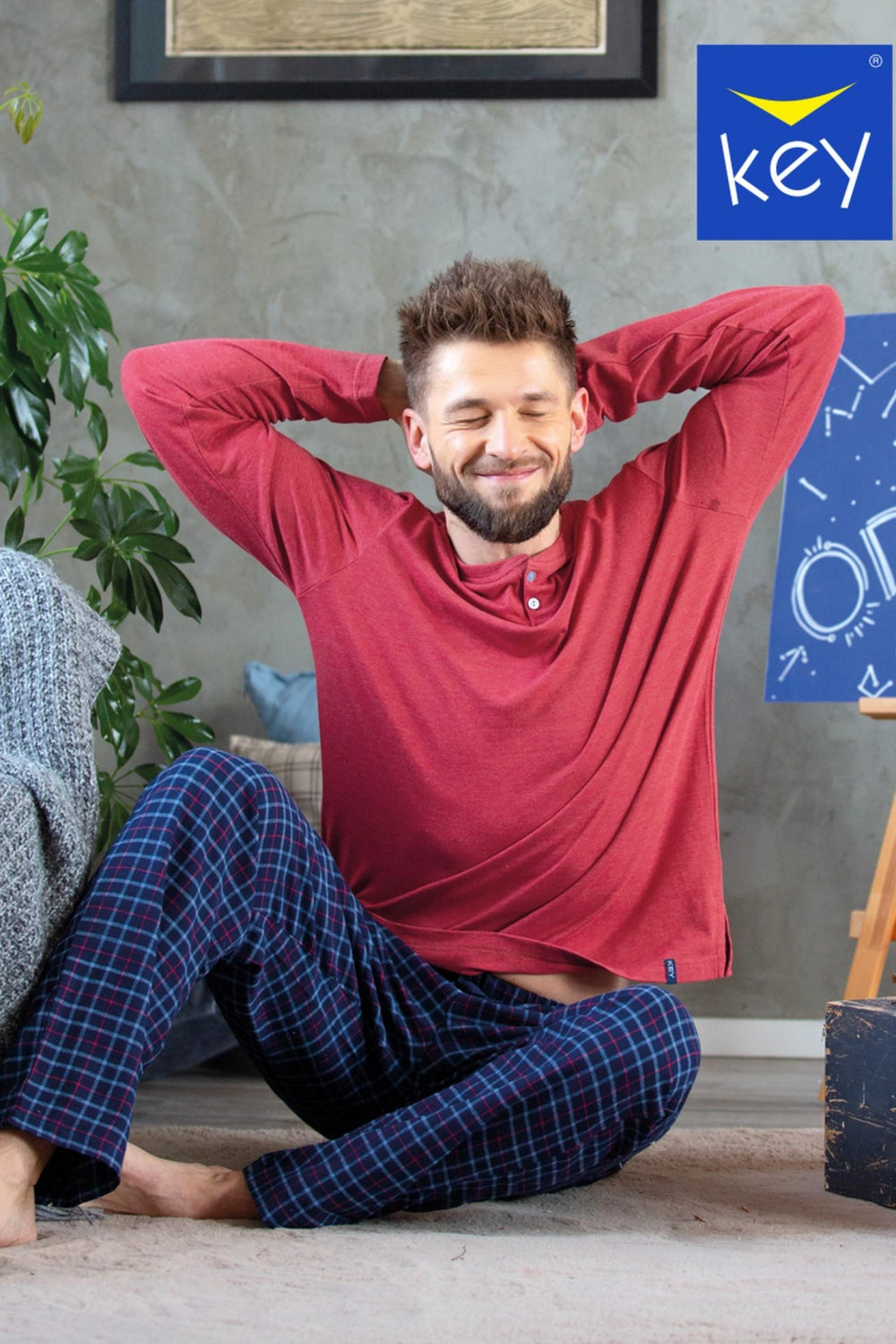 Мужская пижама из хлопка MNS 451 B23