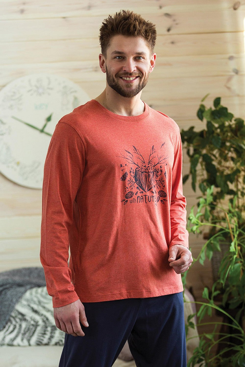 Мужская пижама с принтом MNS 860 B22