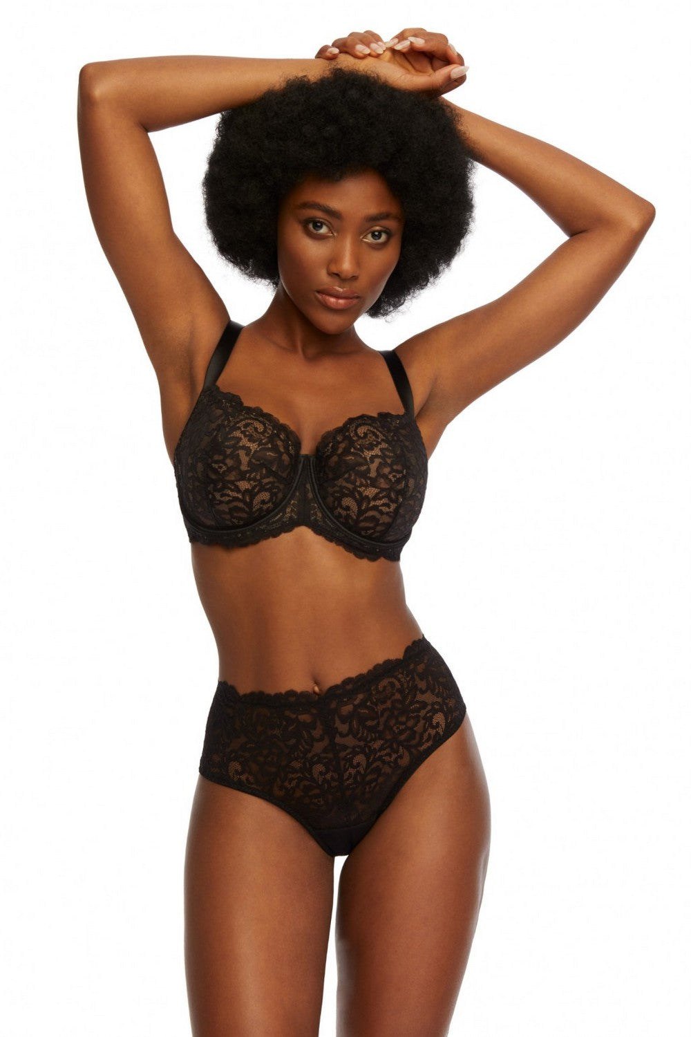 Кружевной бюстгальтер с мягкими чашками Raven SC-820 black