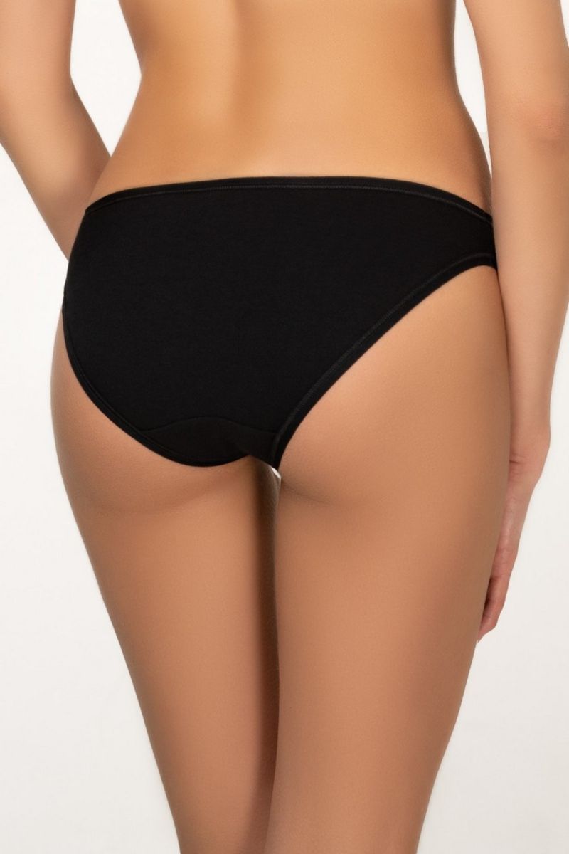 Хлопковые трусики слип 129 C Cotton (2 шт.) black/black