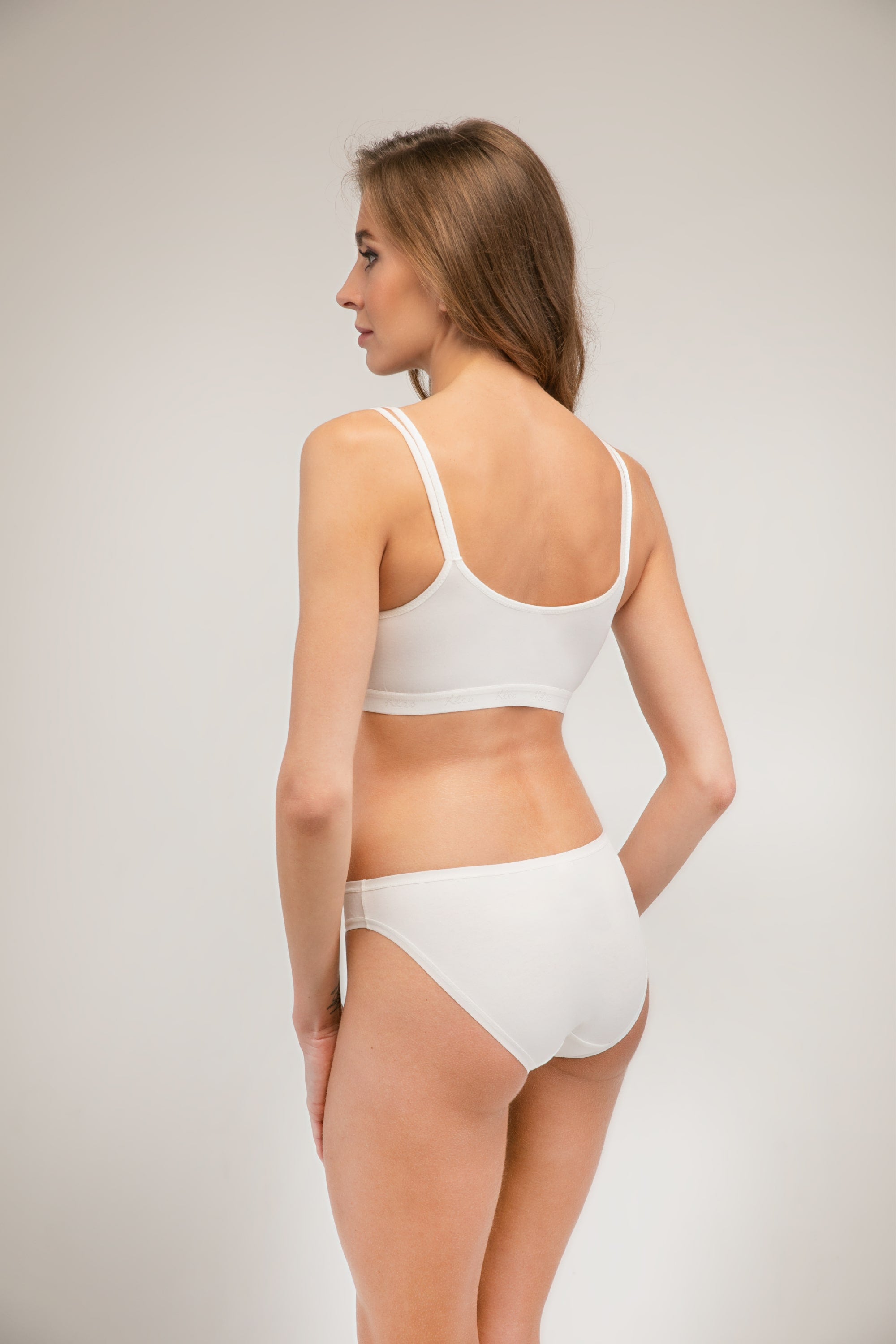 Хлопковый топ без косточек 2863 antic white