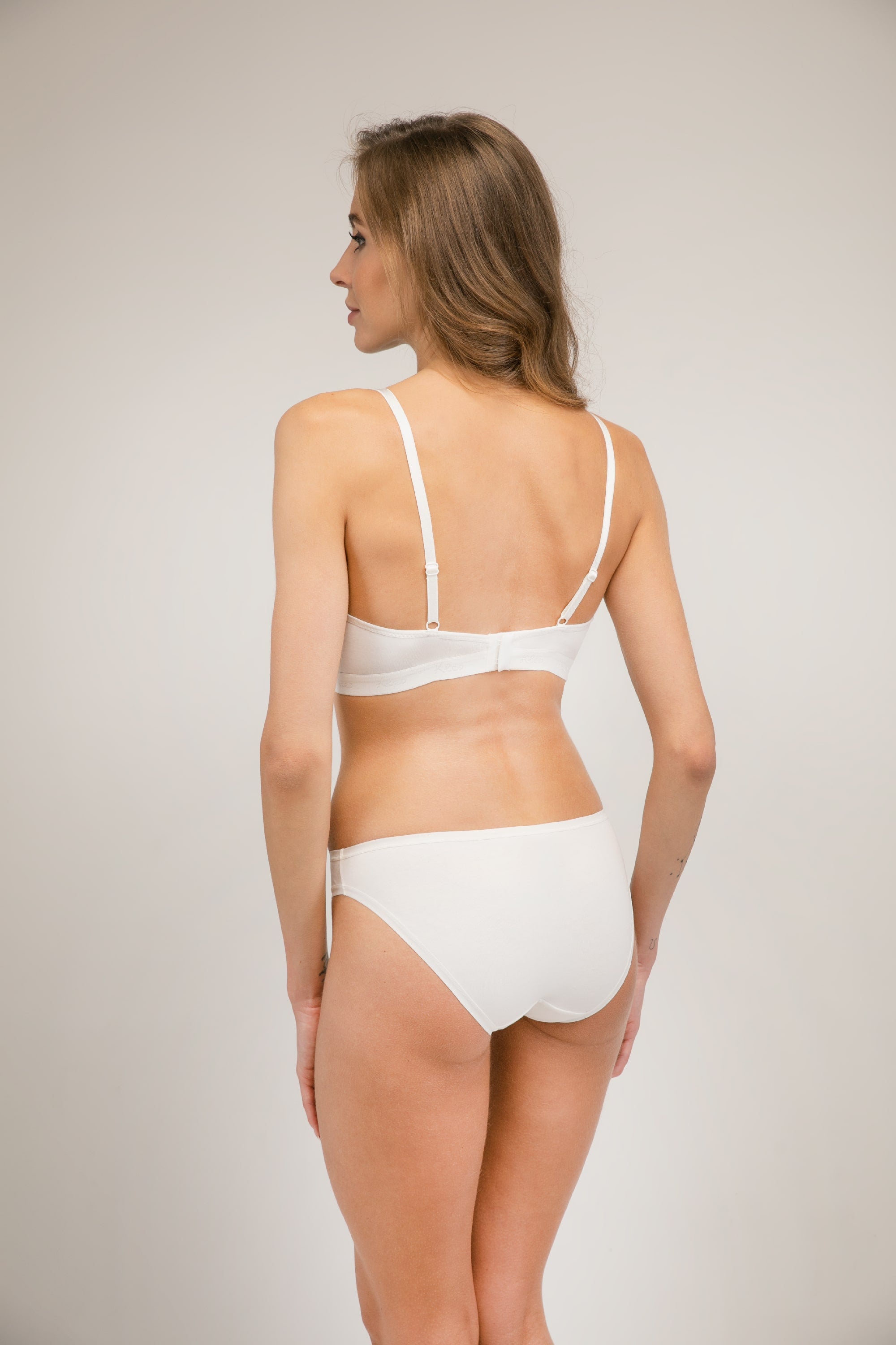 Хлопковый бралет без косточек 2867 Meri antic white