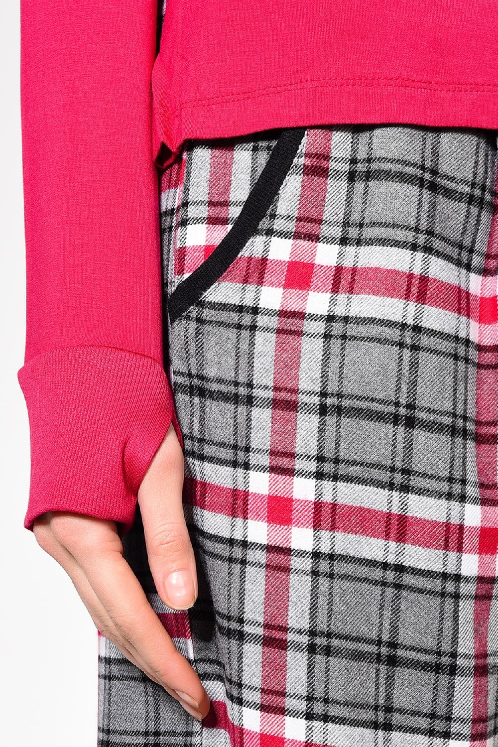 Лонгслив из модала с митенками YI3419263/613 cerise