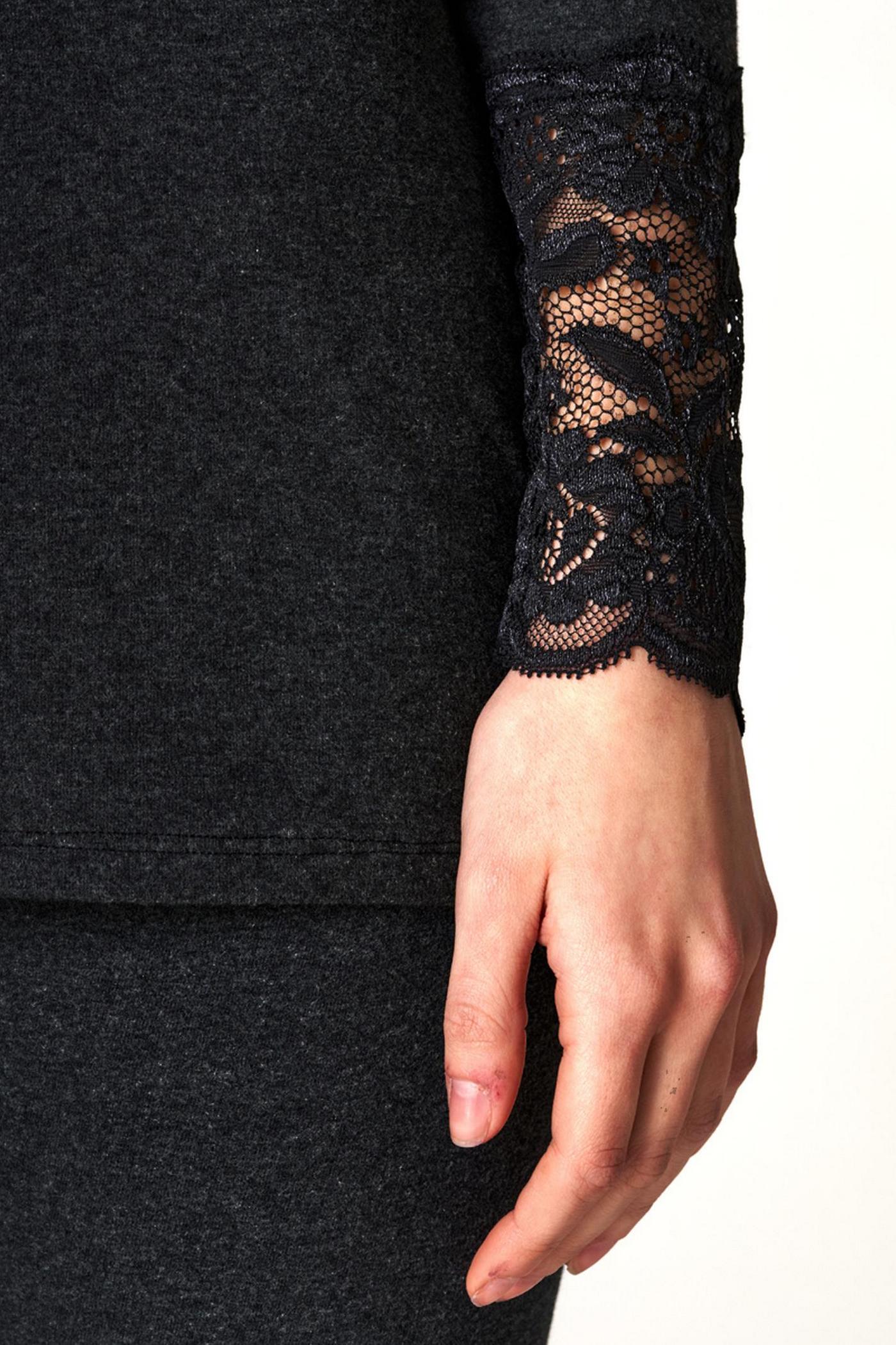 Термолонгслів з мереживом LVD 729 4 Hot Touch black