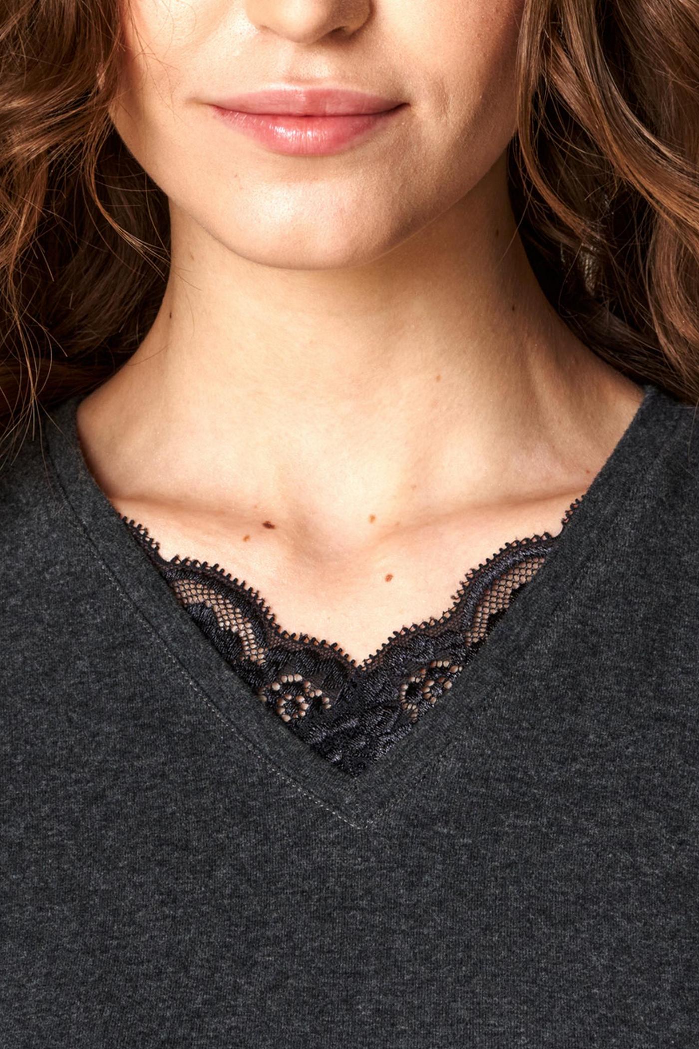 Термолонгслив с кружевом LVD 729 4 Hot Touch gray