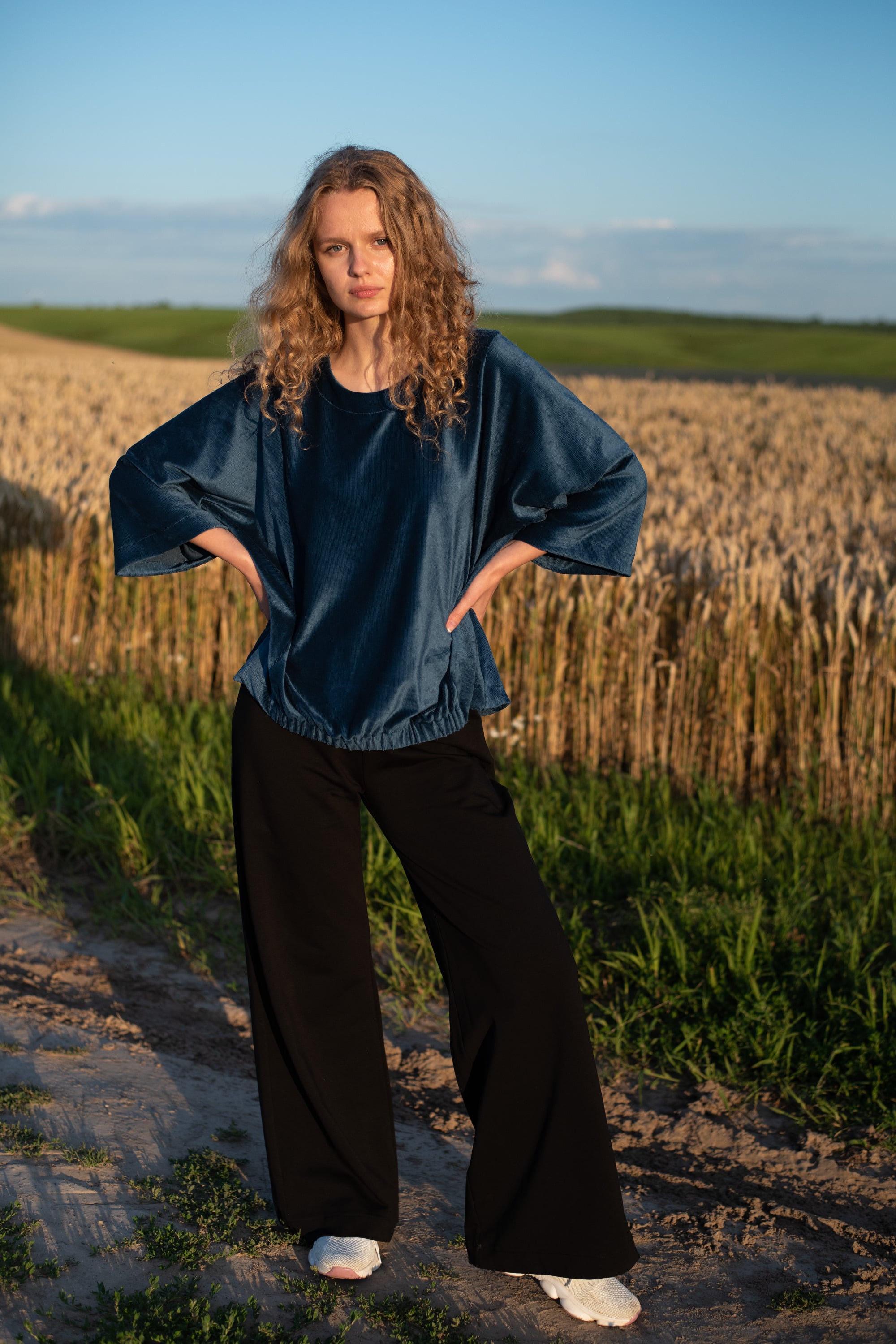 Велюровая кофта 019/3 denim