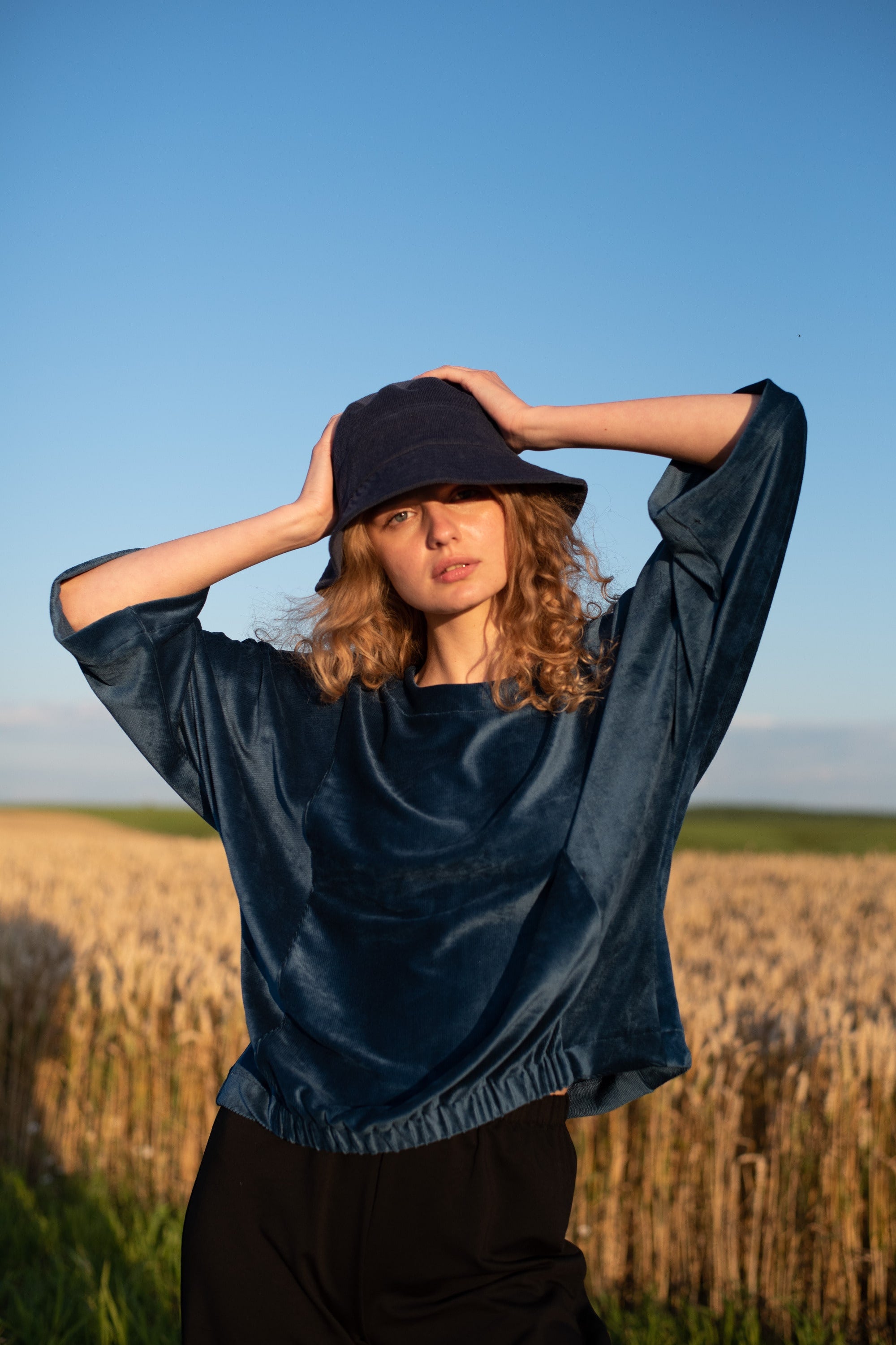 Велюровая кофта 019/3 denim