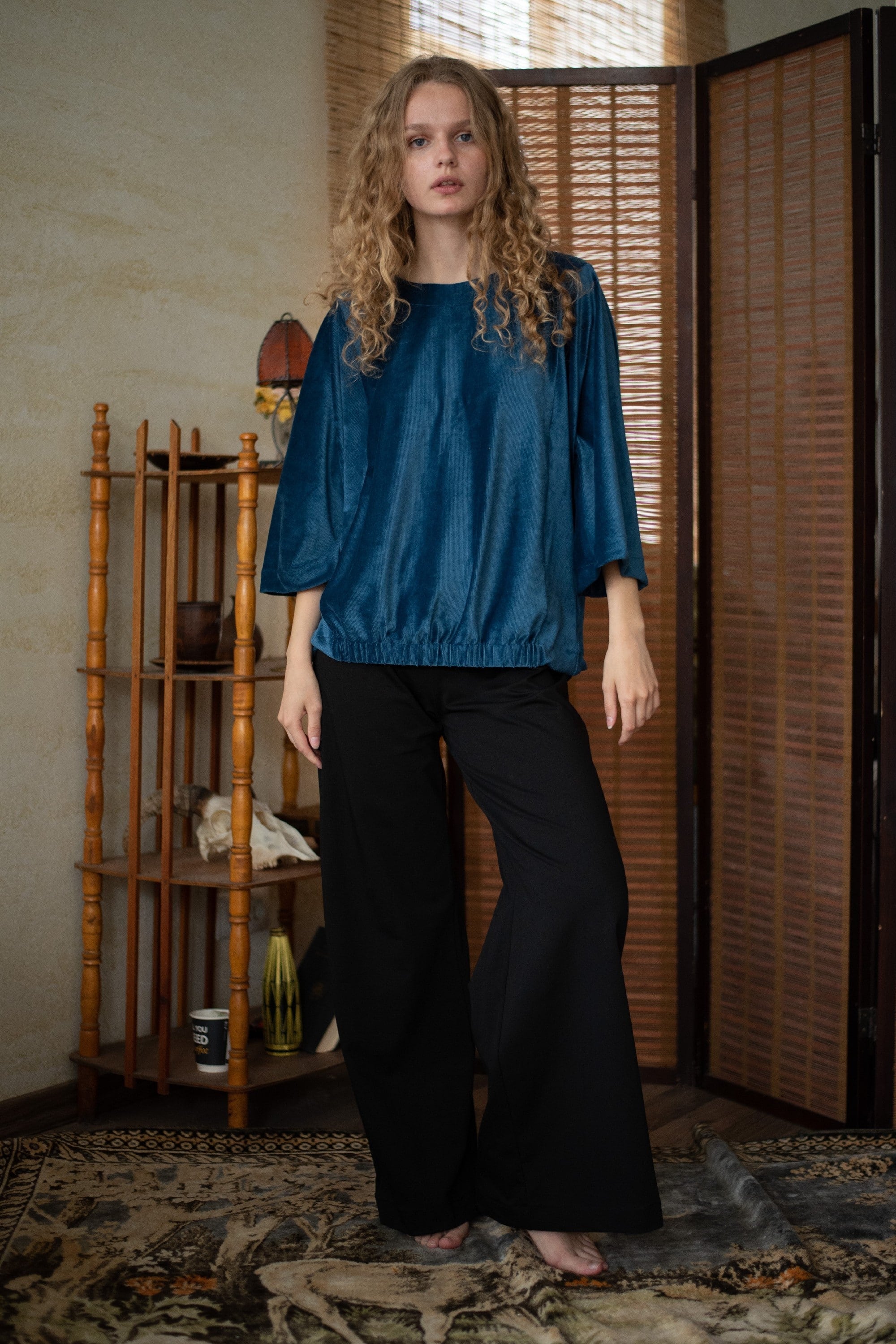 Велюровая кофта 019/3 denim