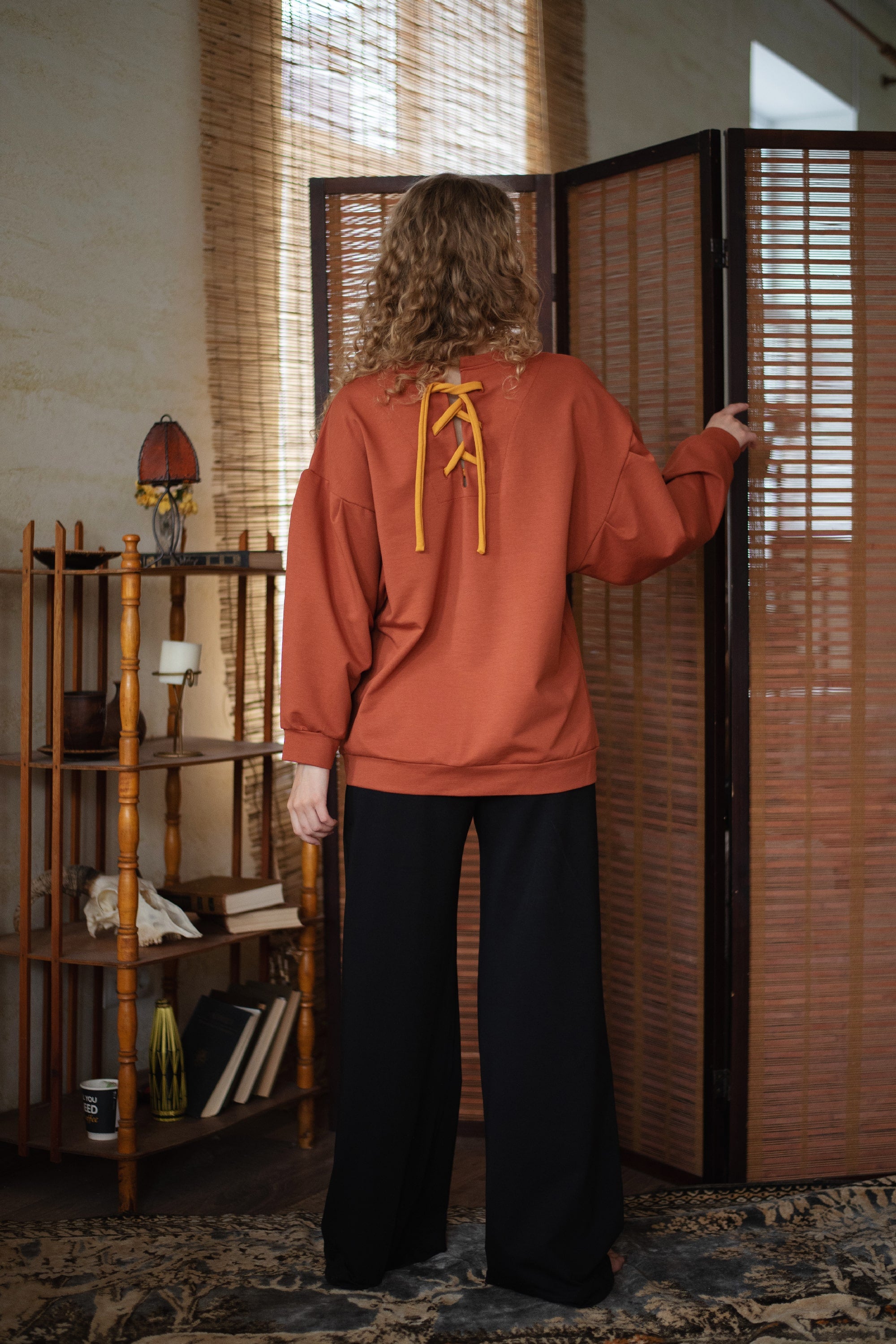 Хлопковая кофта 020/1 terracotta