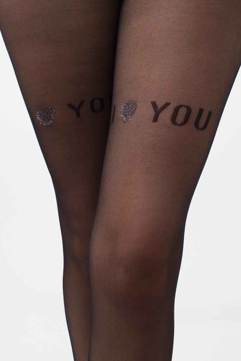 Колготки с надписью Adore 5 20d