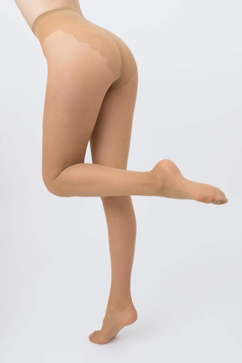 Классические полуматовые колготки с кружевными трусиками Bikini 40 den