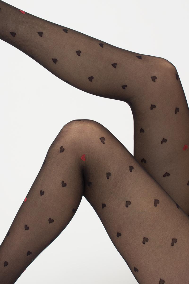 Колготки с сердечками Eva 1 20d
