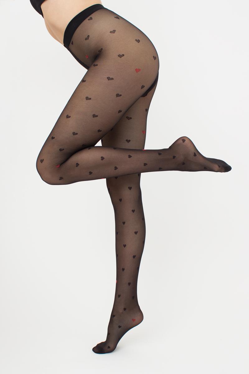 Колготки с сердечками Eva 1 20d