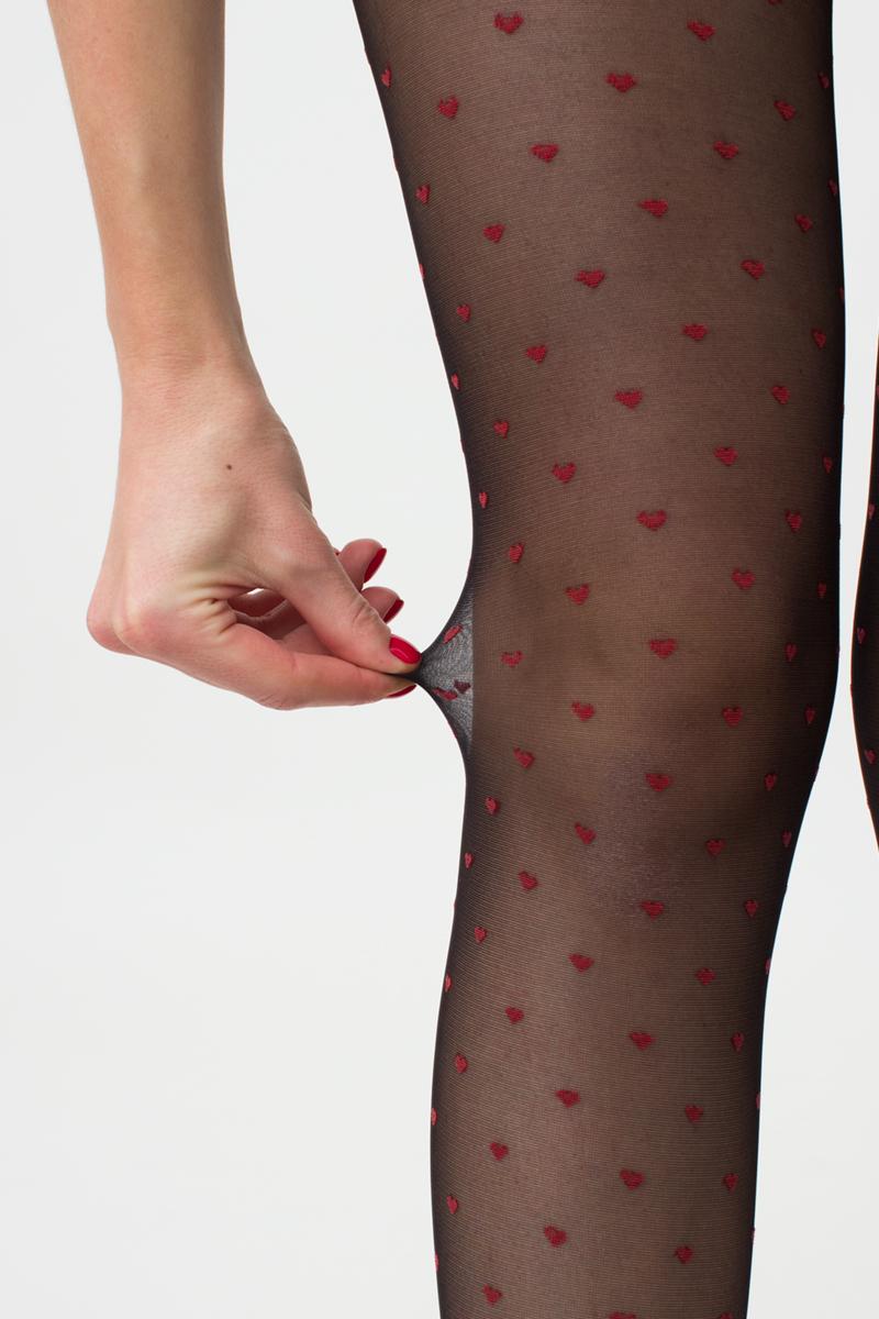 Тонкие колготки с сердечками Lovers 4 20d