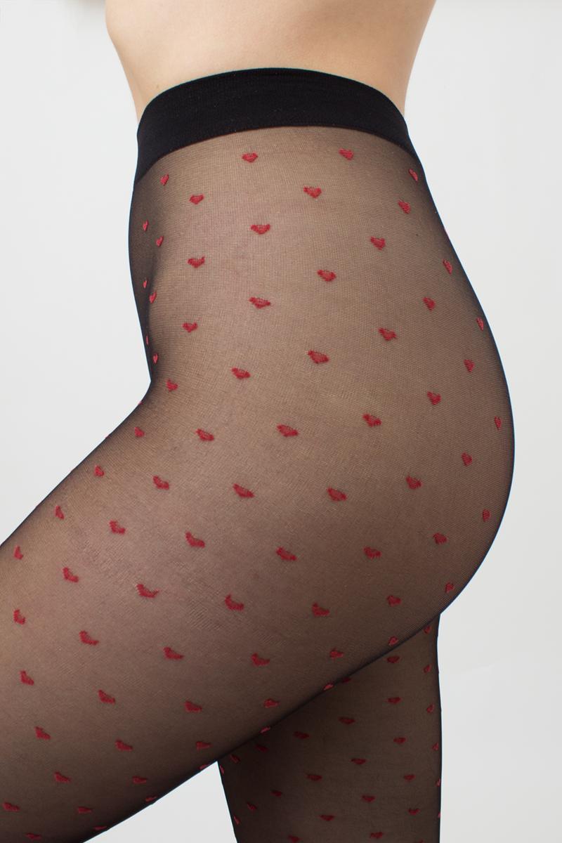 Тонкие колготки с сердечками Lovers 4 20d