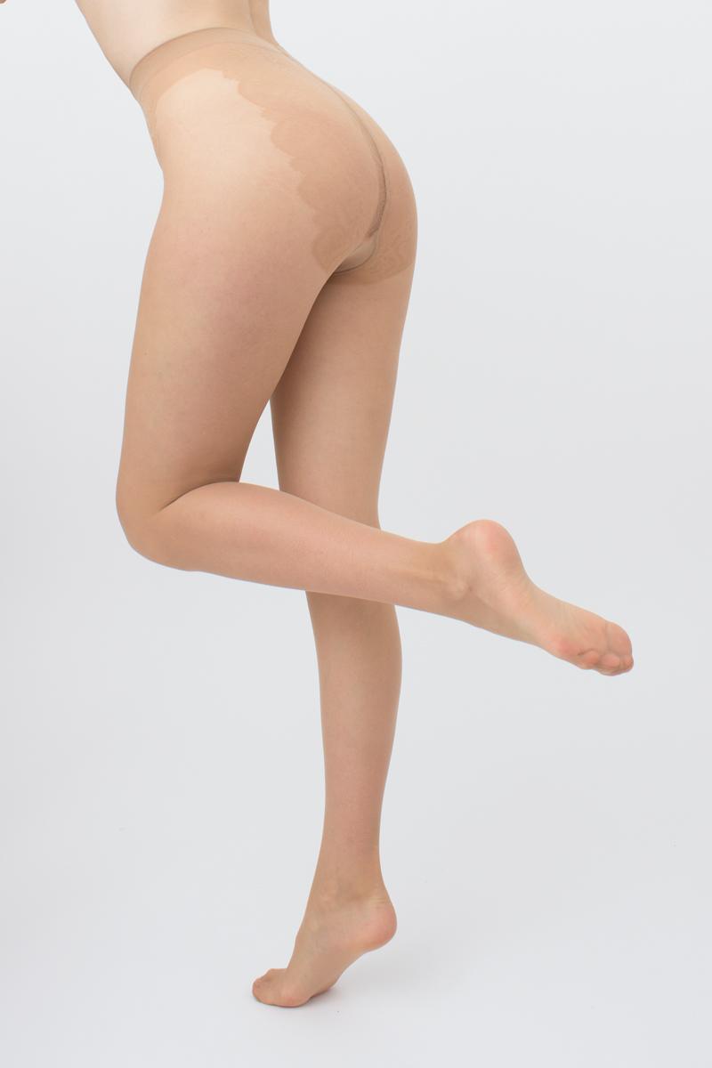 Классические полуматовые колготки с кружевными трусиками Bikini 20 den