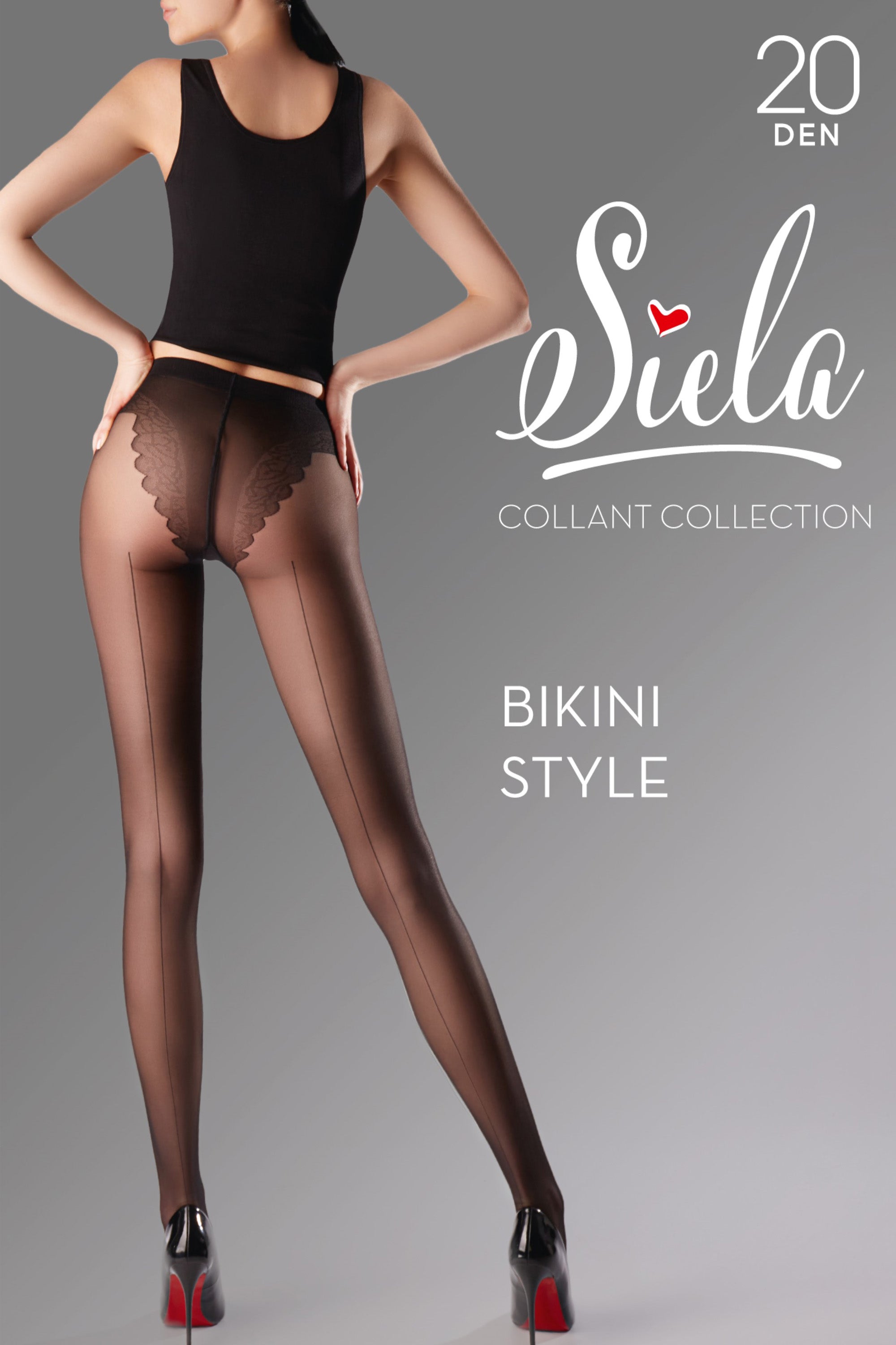 Колготки со швом Bikini Style 20d