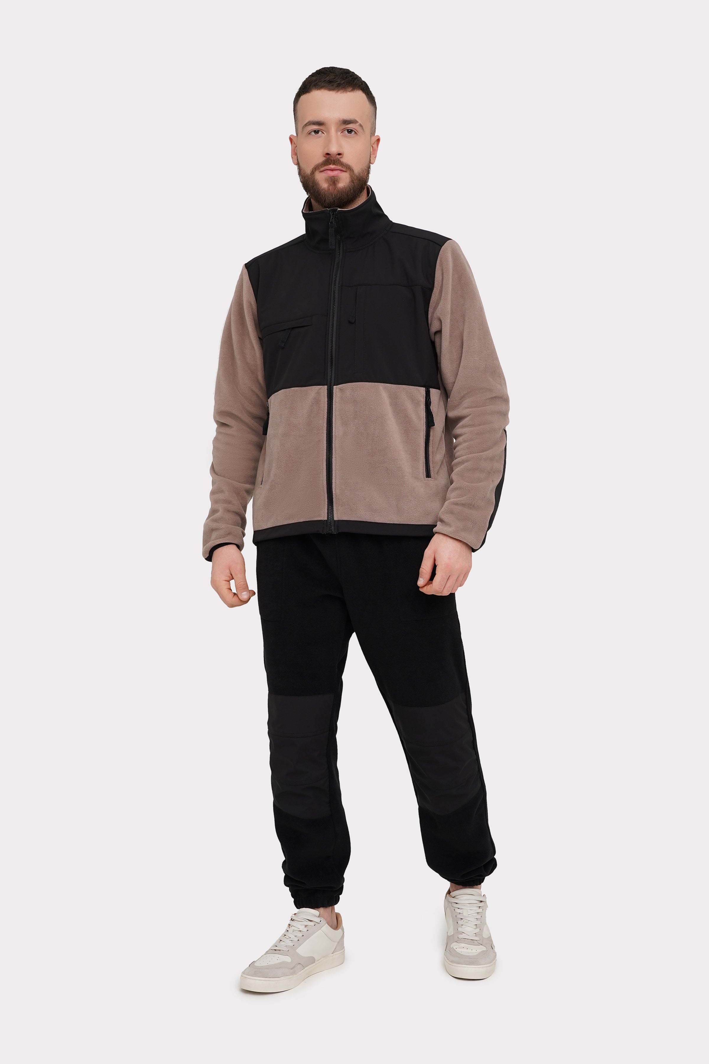 Флисовый мужской костюм 24012 cappucino