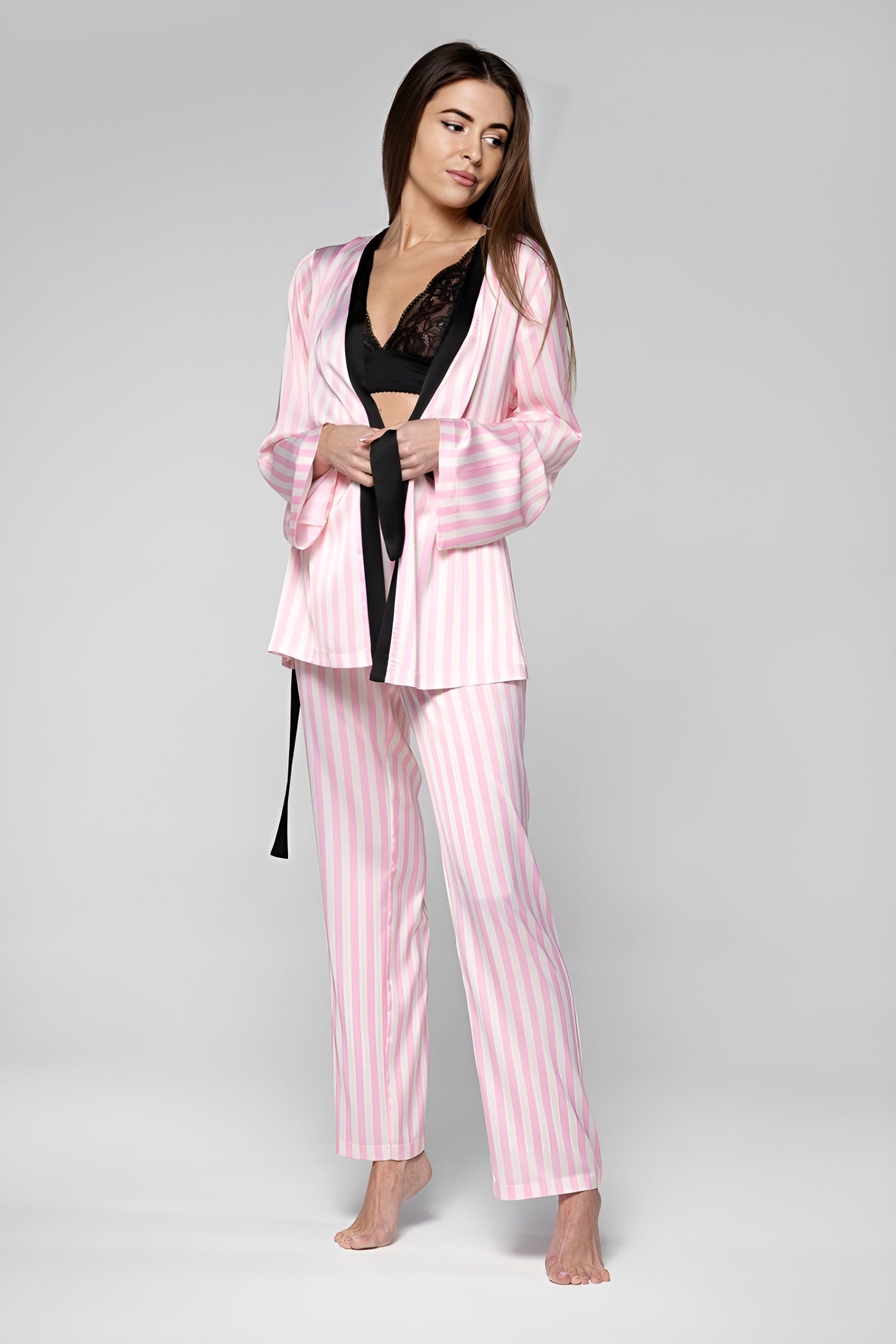 Атласный комплект-тройка 2217 pink