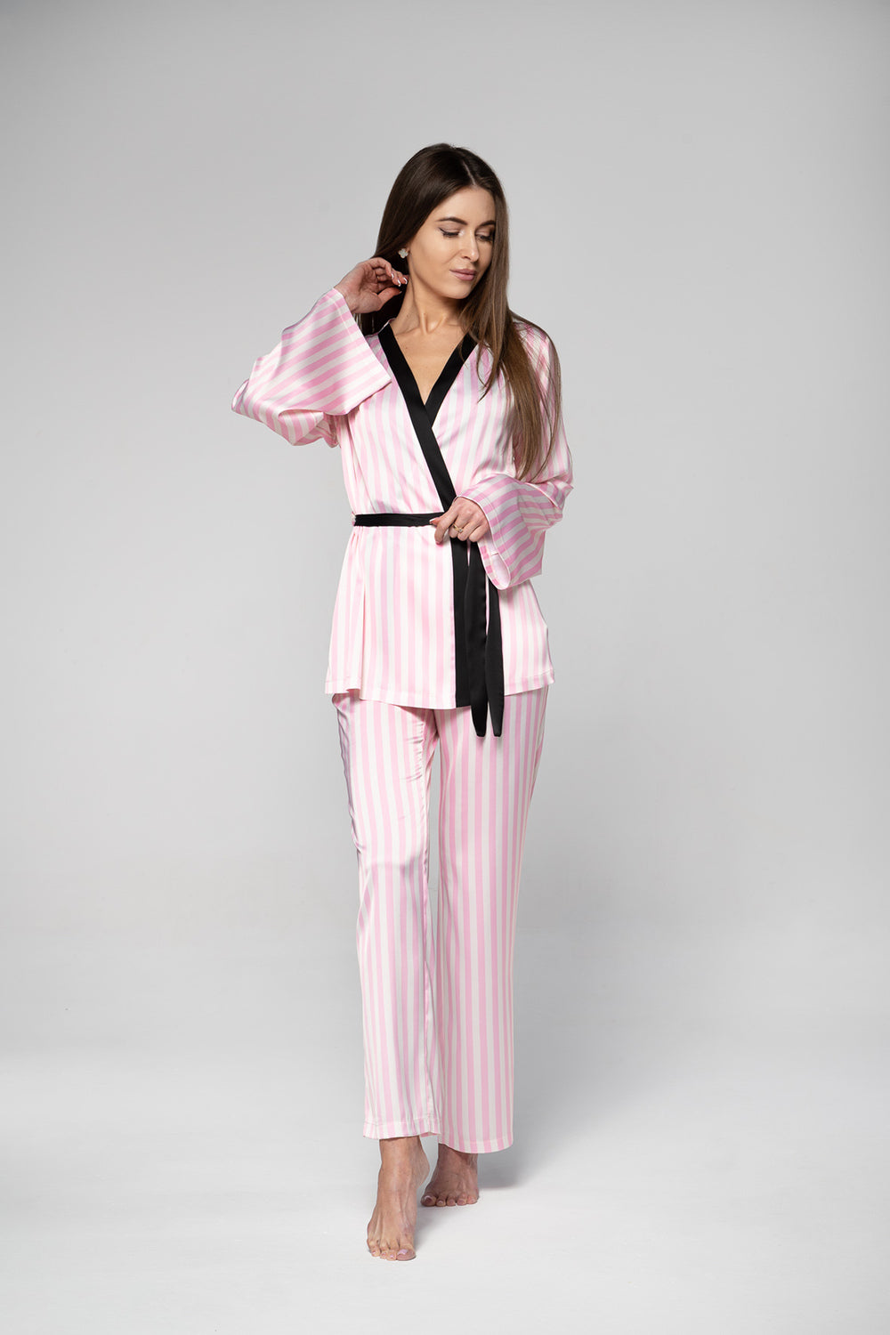 Атласный комплект-тройка 2217 pink