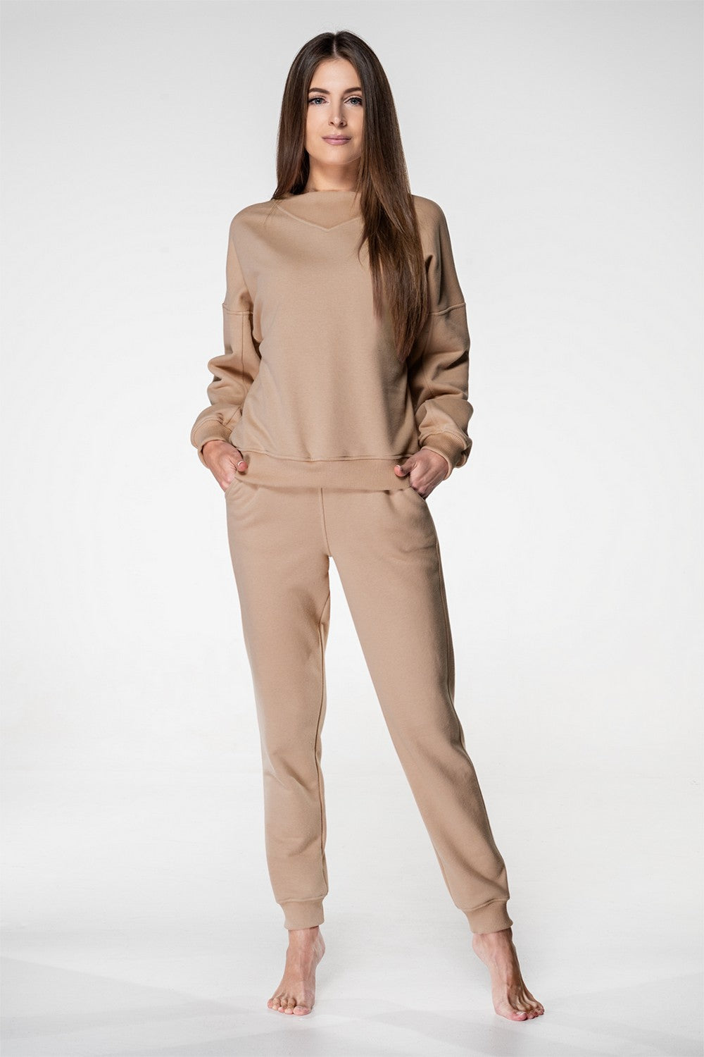 Хлопковый комплект с брюками 1118 beige