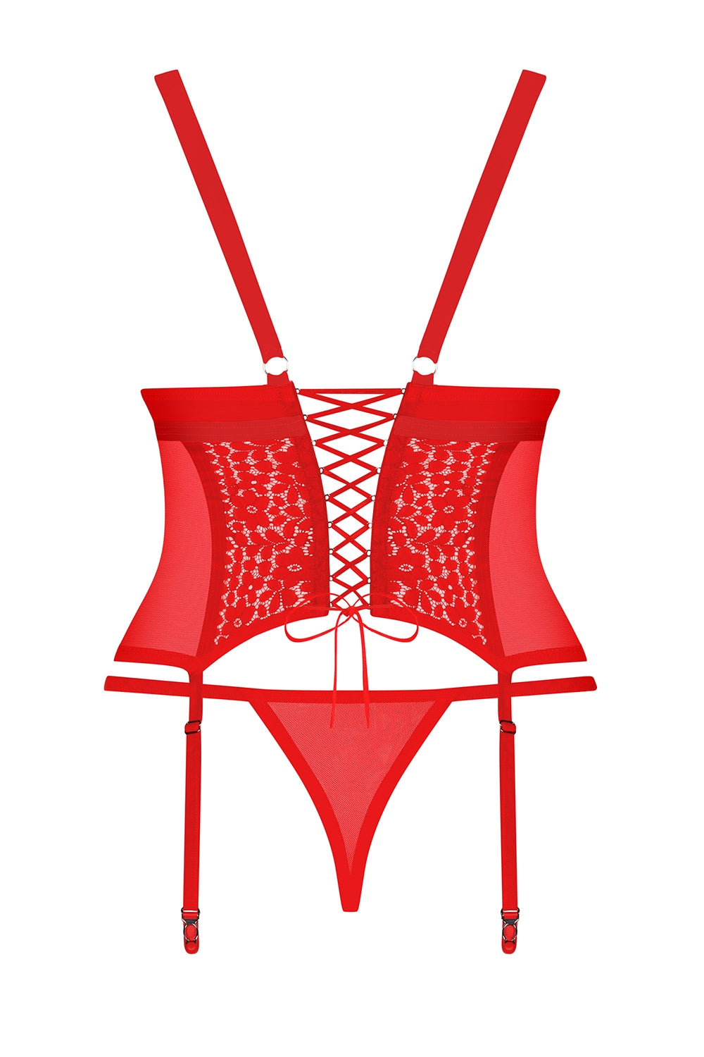 Корсет с кружевными вставками Blossmina red