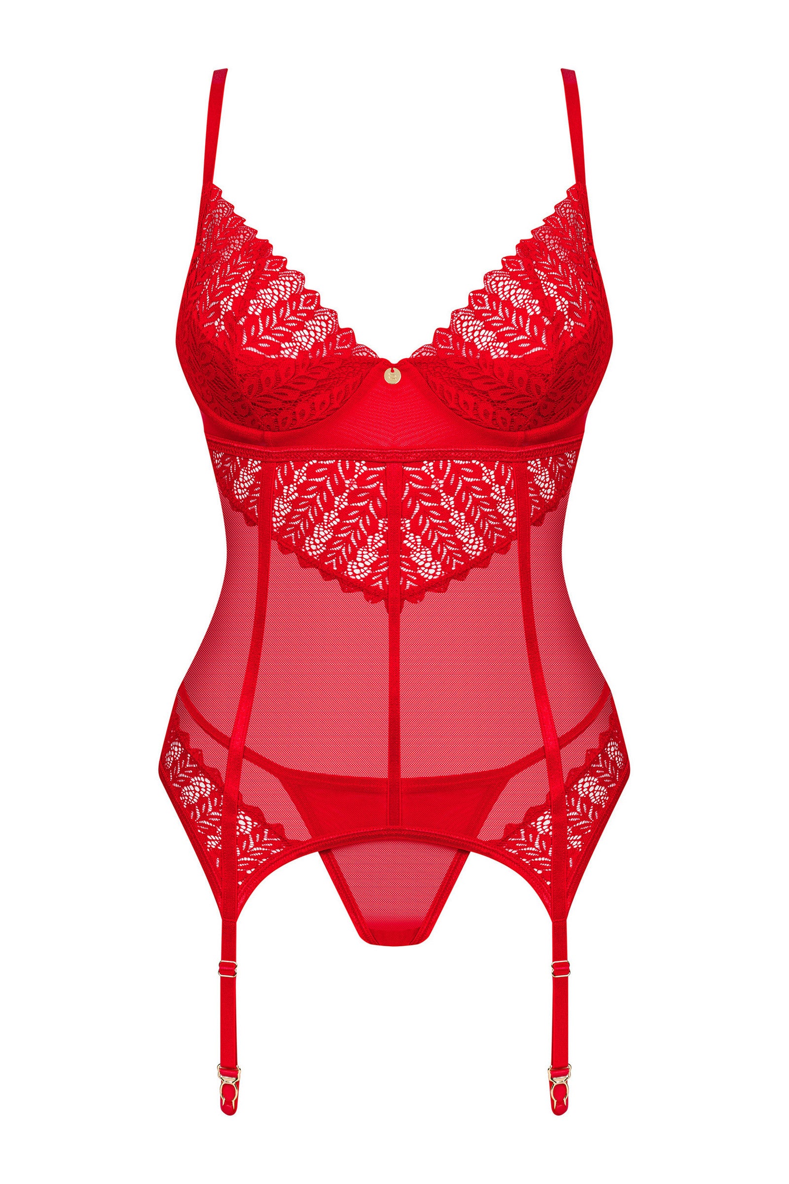 Кружевной корсет с пажами для чулок Ingridia