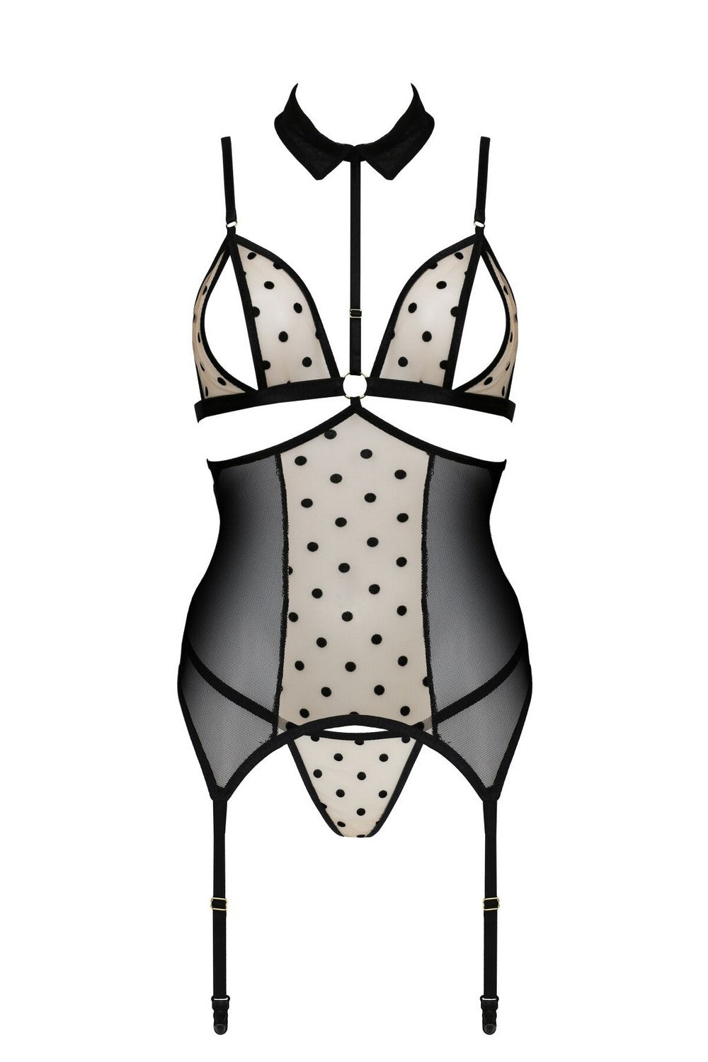 Корсет с декоративным воротничком Dominica beige